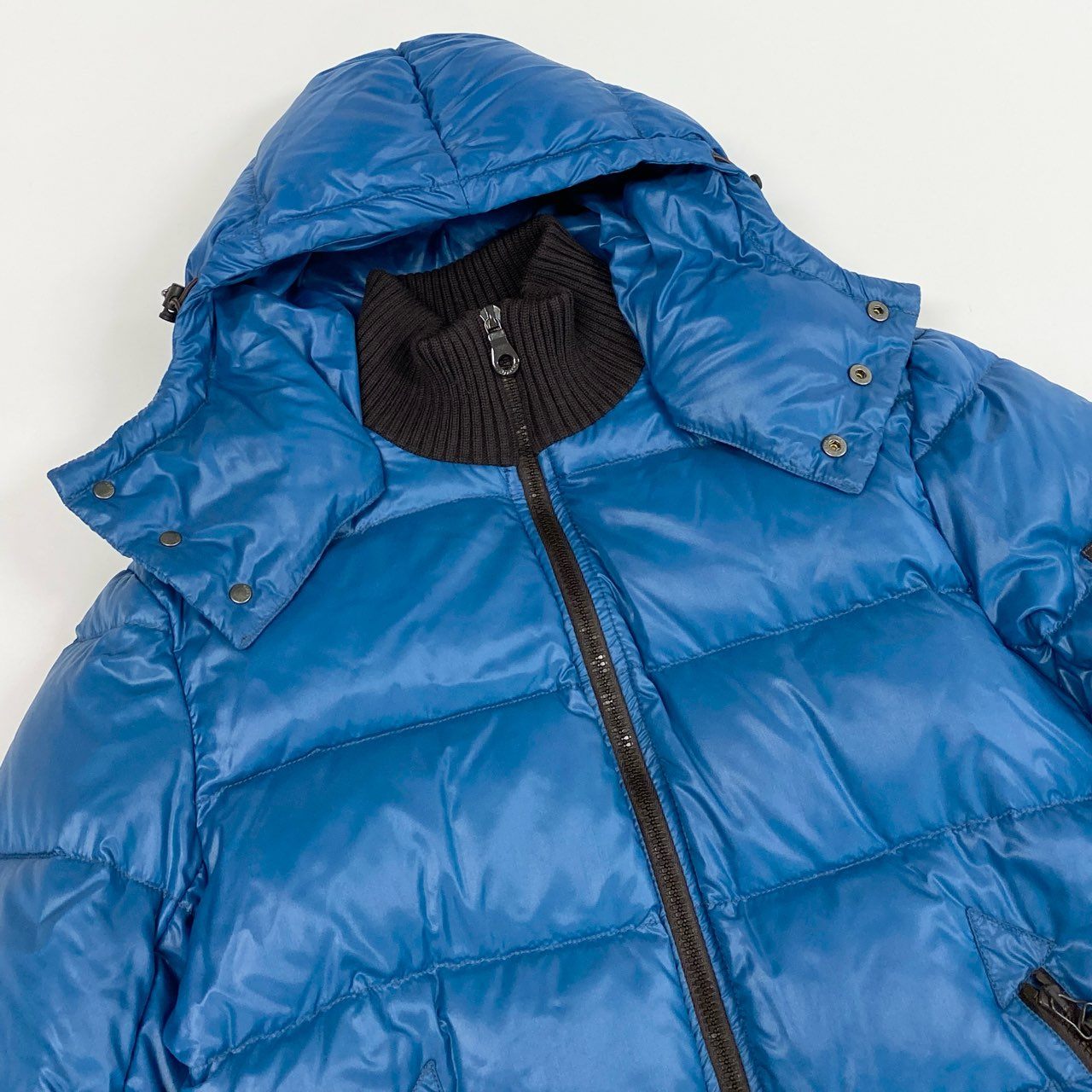 7L5 DUVETICA デュベティカ Polluce ダウンジャケット ナイロン ダブルジップ アウター 400.02-1001R 50サイズ ブルー メンズu02t