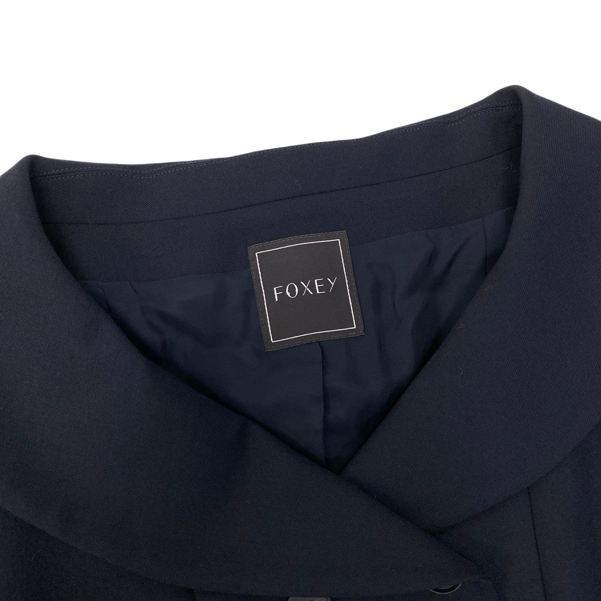 91g27 【未使用タグ付】 FOXEY フォクシー Grace グレース ダブルブレスト ジャケット  43156 サイズ38 ブラック レディースt18r