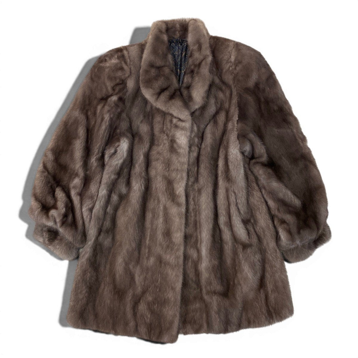 55g14 AMERICAN FUR AWARDS AMERICAN ULTRA アメリカンファーアワード 4つ星 ブルーアイリスミンク ロングコート FREE グレー ミンクファー Mink Fur Coatu02t