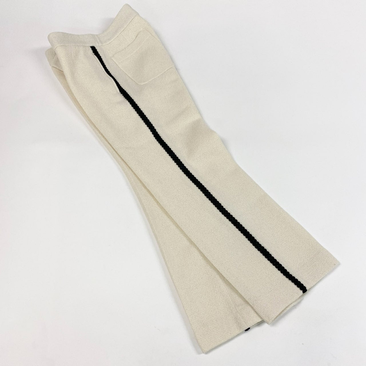 Ib11【美品】GUCCI グッチ ツイードスラックスパンツ サイドライン インターロッキングG ボトムパンツ 48サイズ アイボリー メンズ 男性用k02i