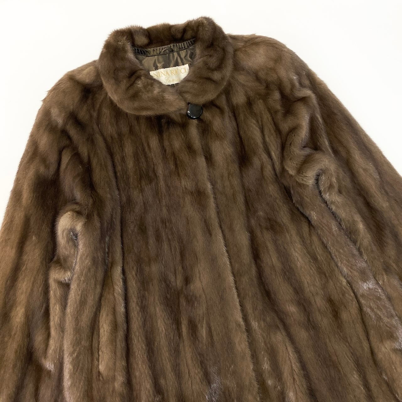 42c26 NINA RICCI ニナリッチ パステルミンク ロングコート サイズ11 ブラウン 最高級本毛皮 BLUE MIRAGE 毛質◎t18r