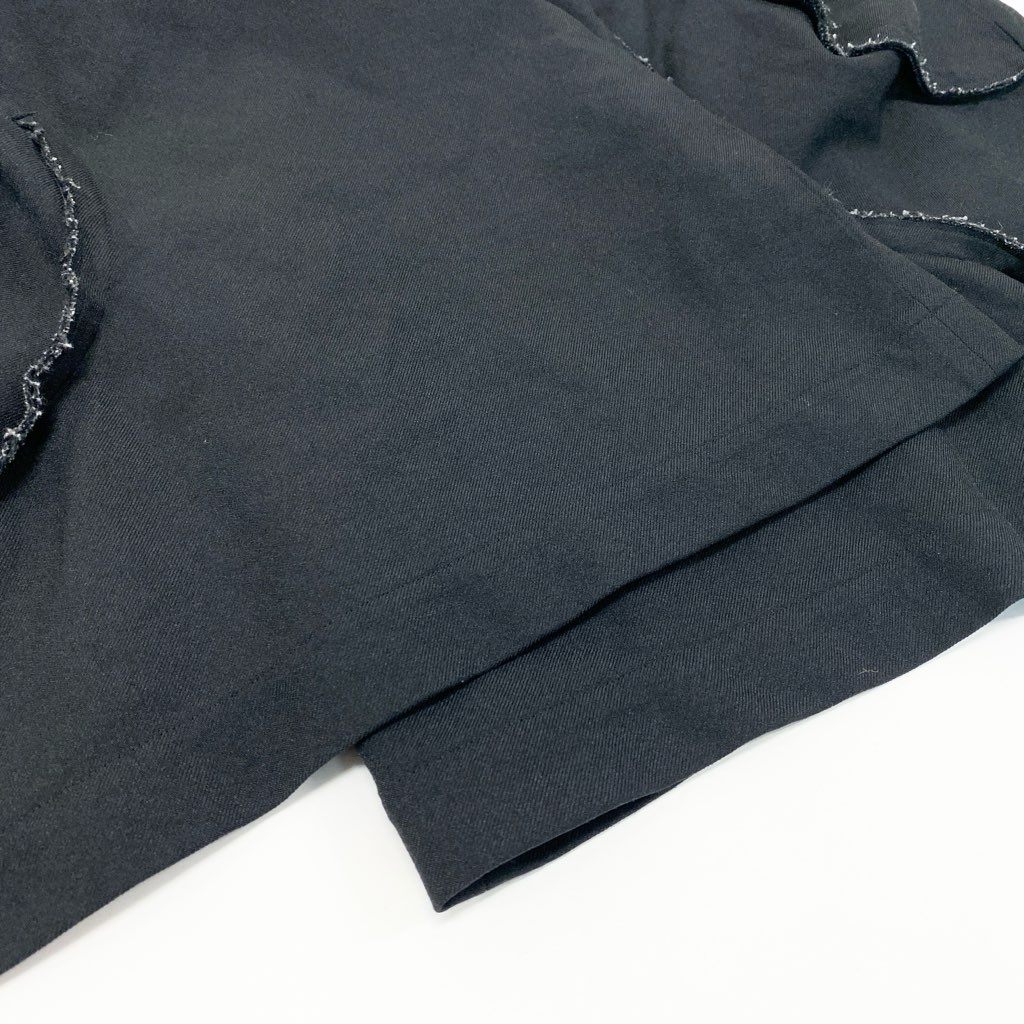 22l28 BLACK COMME des GARCONS ブラック コムデギャルソン 変形パンツ ガウチョパンツ ワイドパンツ ハーフパンツ 日本製 XSサイズ ブラック メンズ 男性用o07t