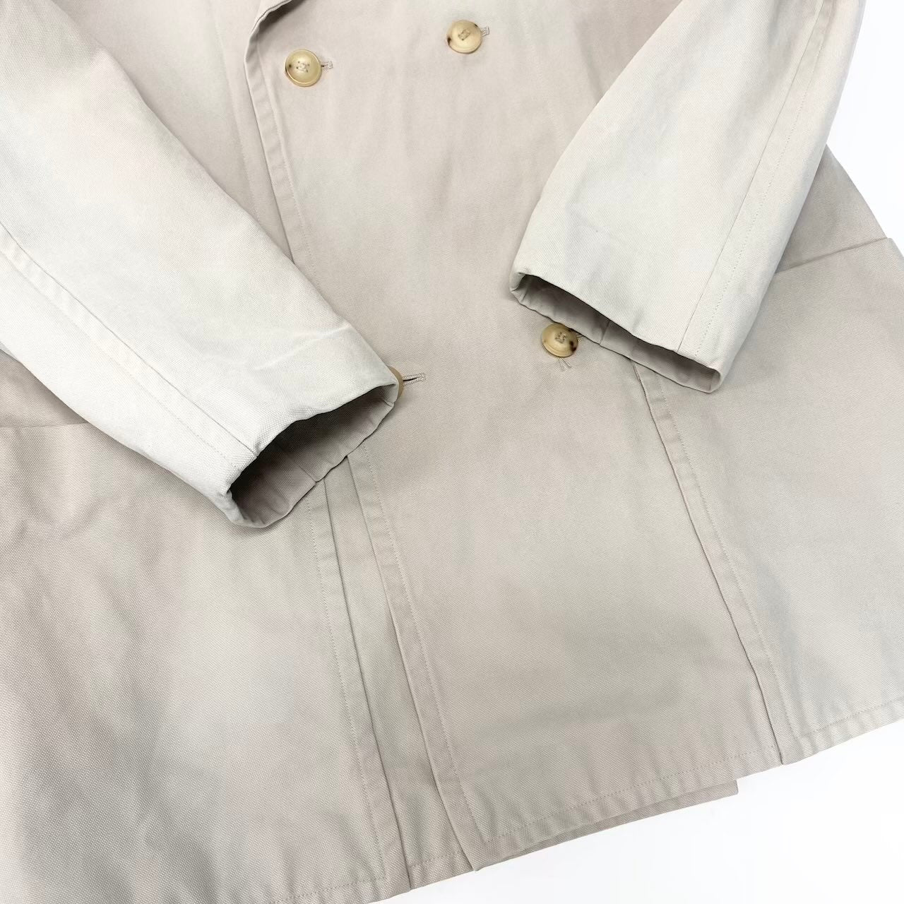 62e12 HERMES エルメス マルジェラ期 トレンチコート コットンジャケット フランス製 40サイズ ベージュ コットン100％ メンズ 男性用k02i