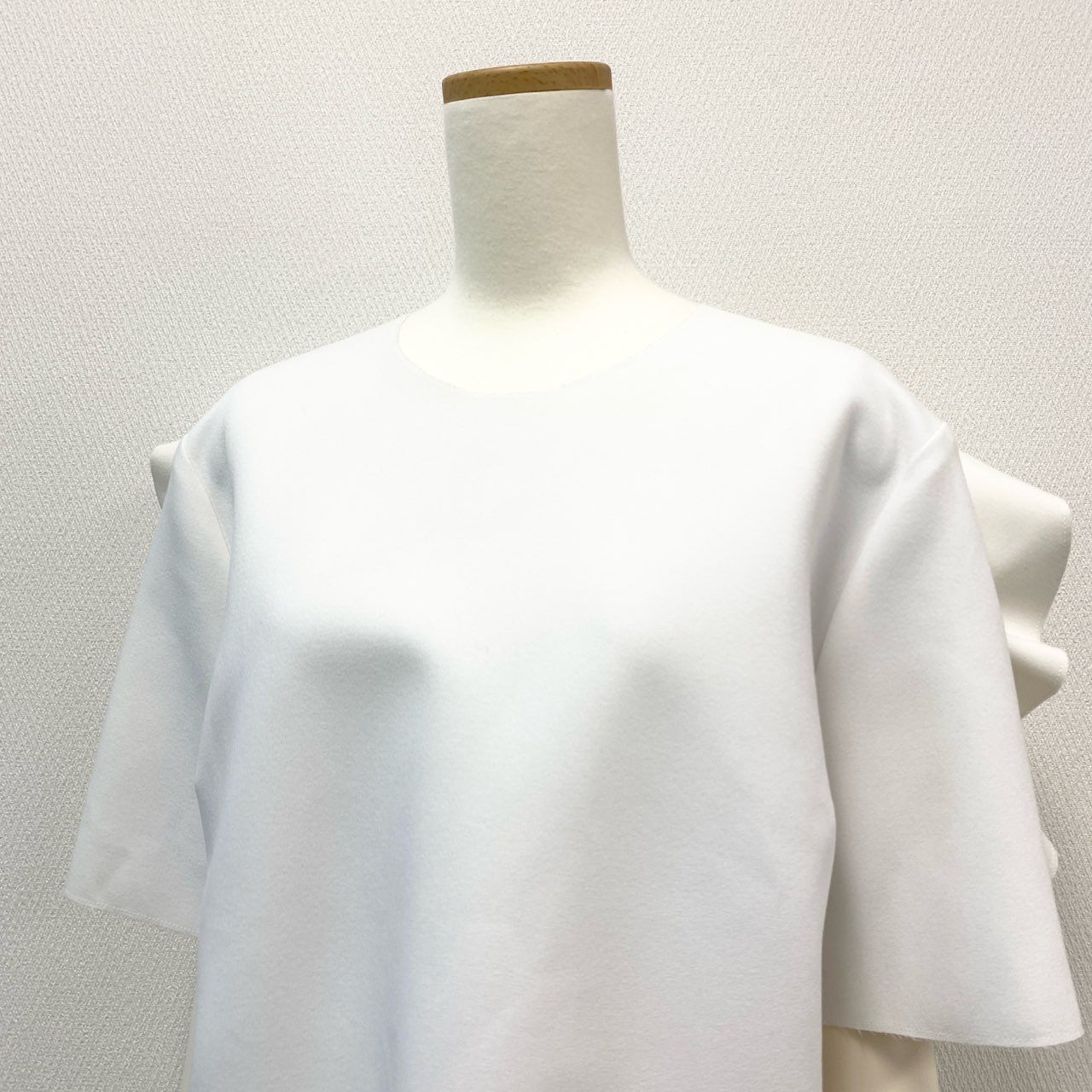 70j15 MSGM エムエスジーエム フリル半袖カットソー ブラウス トップス 2441MDM02 48サイズ ホワイト レディースu02t