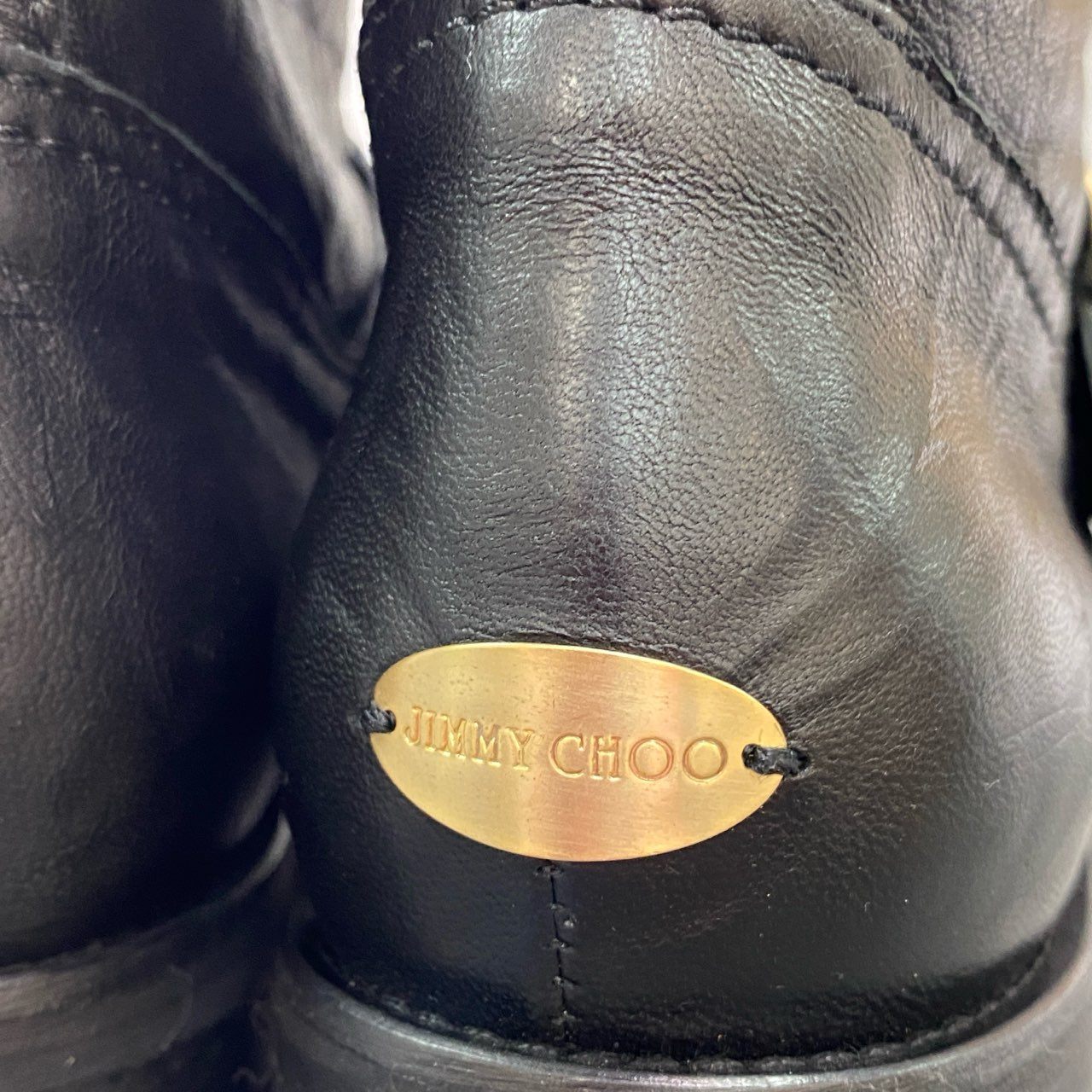 2b7 《美品》 JIMMY CHOO ジミーチュウ 247 Biker バイカーブーツ 35 ブラック レザー イタリア製 シューズ