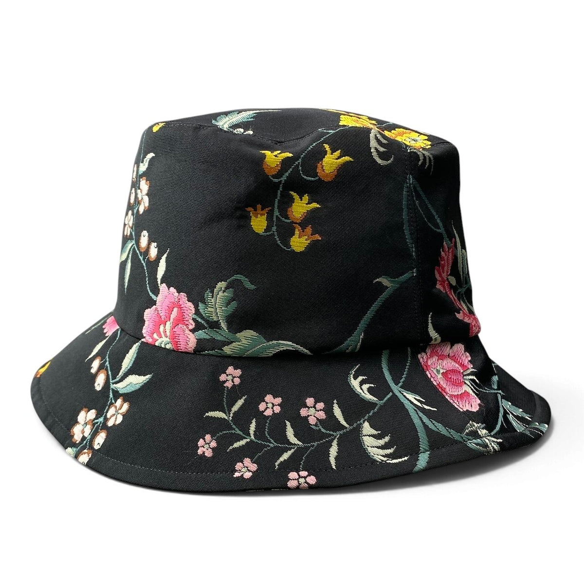 j15 【未使用】 Christian Dior クリスチャンディオール TEDDY-D オブリーク リバーシブル バケットハット 花柄 32PFL923I153 サイズ57 ブラック ポリエステル100％ レディース