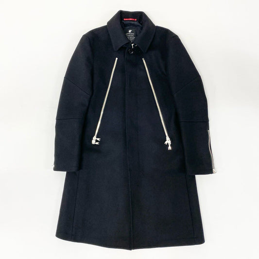 14j10 《美品》LOVELESS ラブレス チェスターコート ウールコート ロングコート 61B50-804-09 2サイズ ブラック メンズo07t