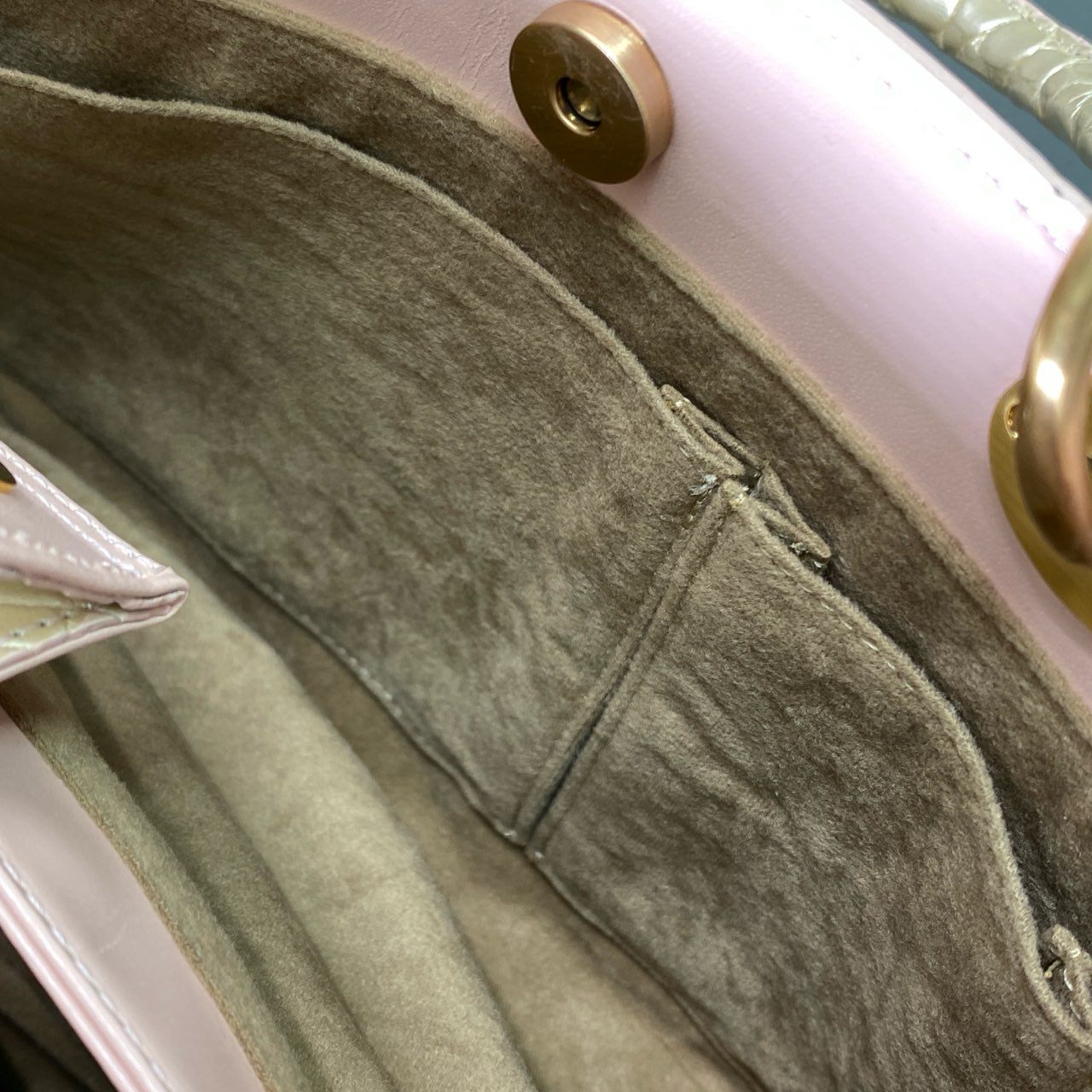 Fe18 《美品》 JRA認定☆ SANPO サンポー クロコダイルレザー センター取り トートバッグ 本クロコ シャンパンゴールド ワニ革 レディース 女性用 鞄