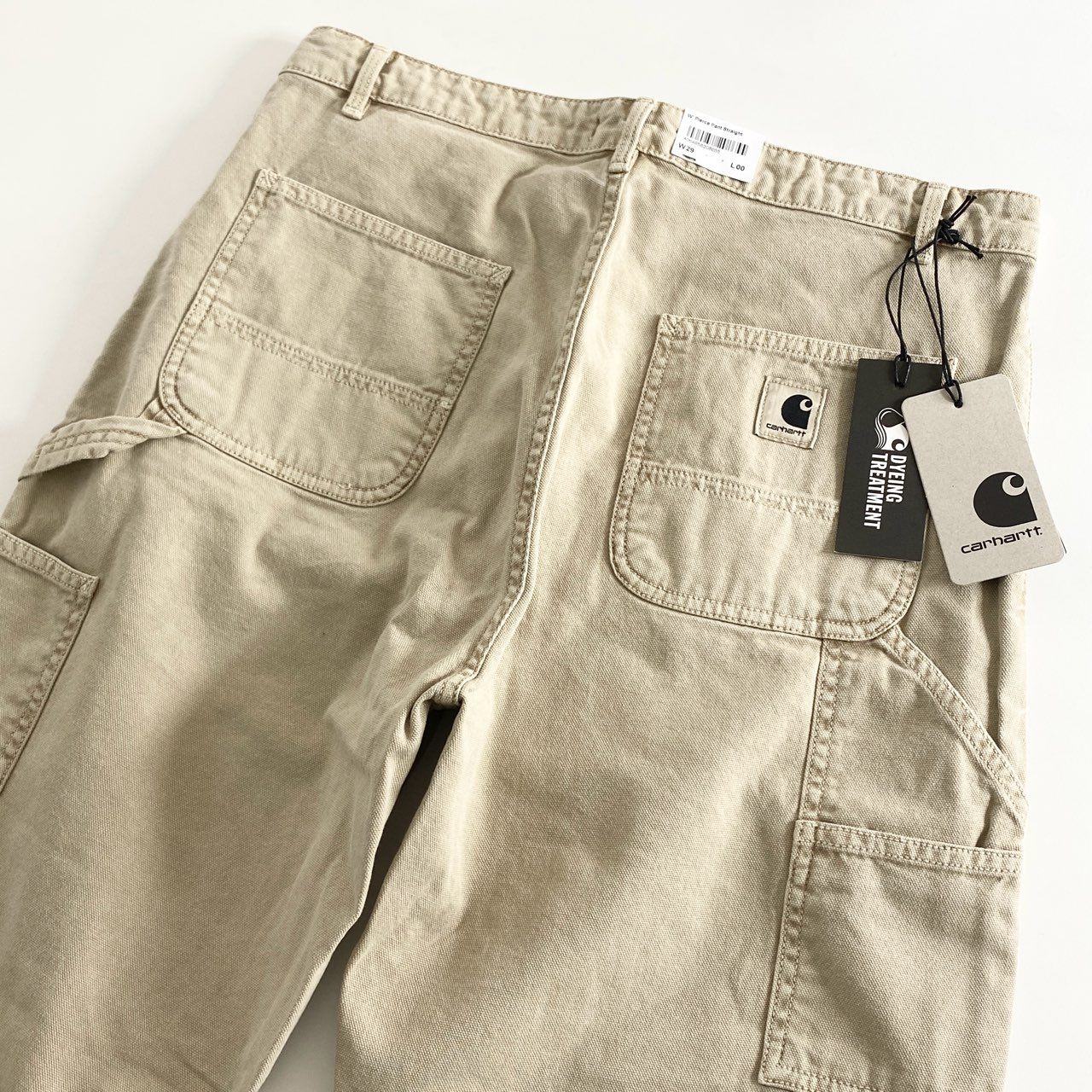 67e12 《未使用保管品》 タグ付 Carhartt WIP カーハート ダブルアイピ― Plerce Pant Straight ウィメンズ ピアス パンツ ストレート ペインターパンツ ワーク ボトムス I030289 w29 ベージュ コットン