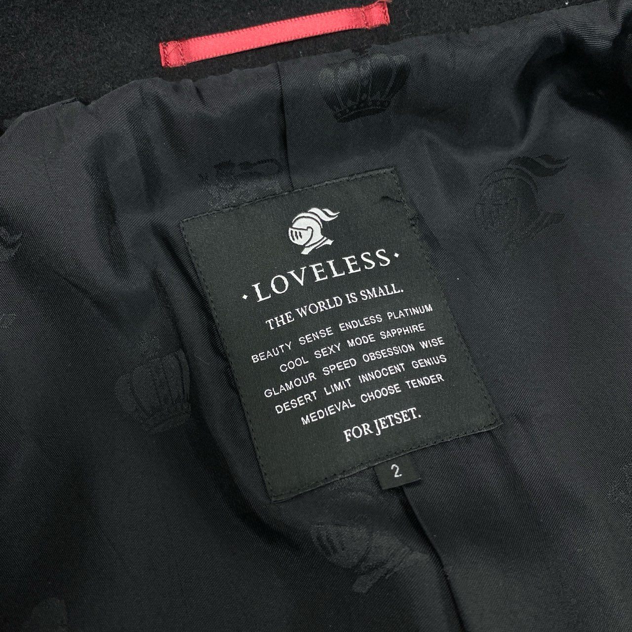 14j10 《美品》LOVELESS ラブレス チェスターコート ウールコート ロングコート 61B50-804-09 2サイズ ブラック メンズo07t