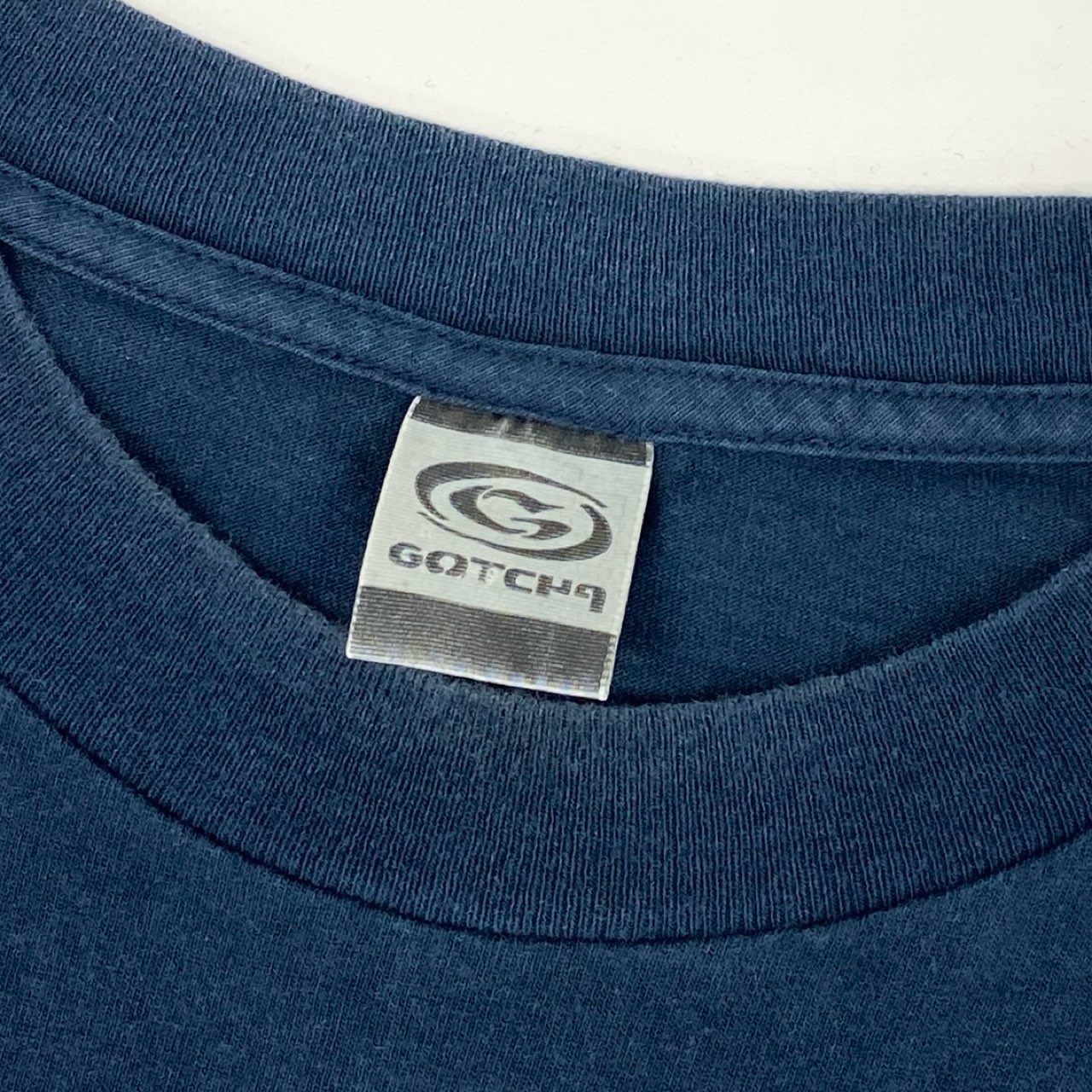 66i11 GOTCHA ガッチャ 長袖カットソー 98年 90’s old surf 両面袖プリント Tシャツ USA製 メンズ 男性用 XL ネイビー マルチカラー コットン100％u02t