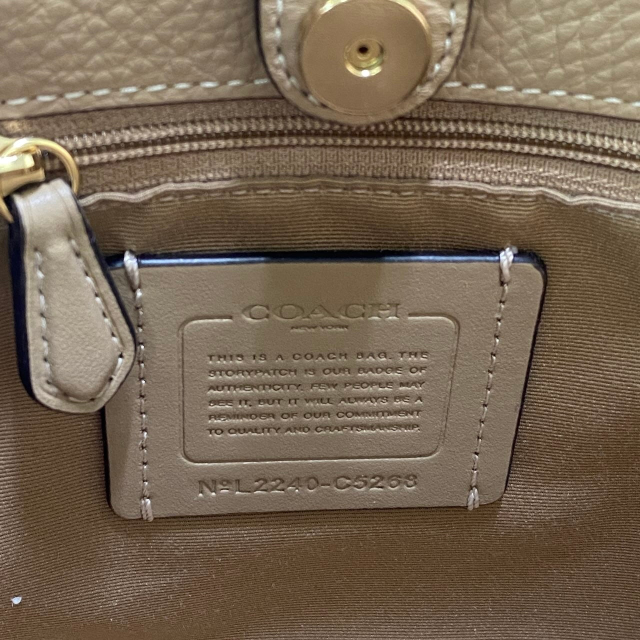f11《極美品》 COACH コーチ デンプシー 2Way トートバッグ Dempsey 2-Way Shoulder Bag L2240 / C5268 ベージュt18r