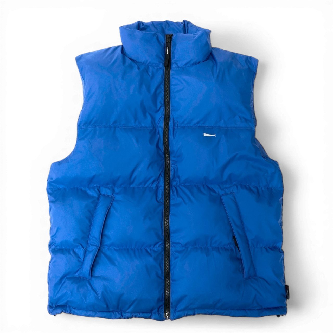 50b27 《美品》 DESCENDANT ディセンダント マミー パディング 中綿ベスト アウター シンサレート 2 ブルー ポリエステル メンズu02t