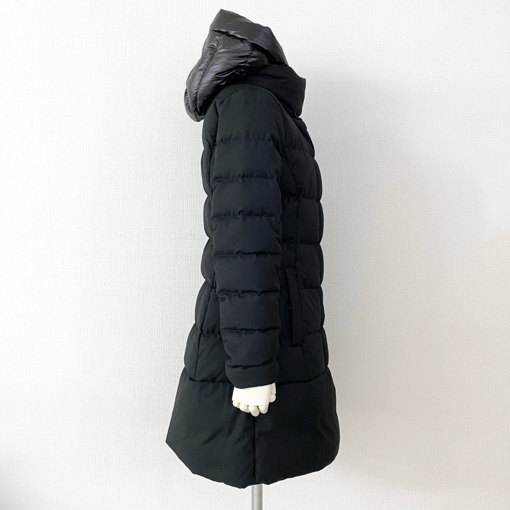 32e4 【美品】 WOOLRICH ウールリッチ Hooded Alsea Down Coat ダウンコート S ブラック アウター ジャケット