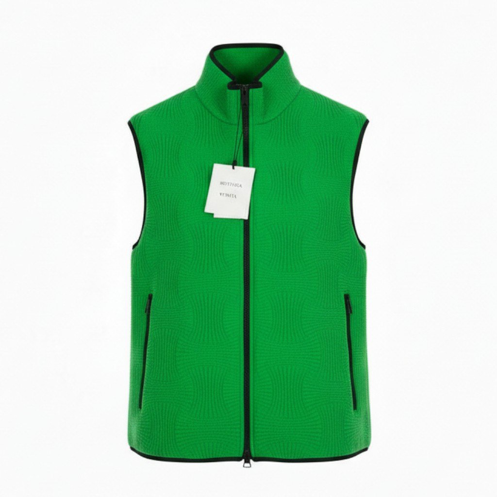 b23 BOTTAGA VENETA ボッテガヴェネタ 2022SS INTRECCIO イントレッチオ ベスト サイズS グリーン メンズ ジャケット ライトアウターta1