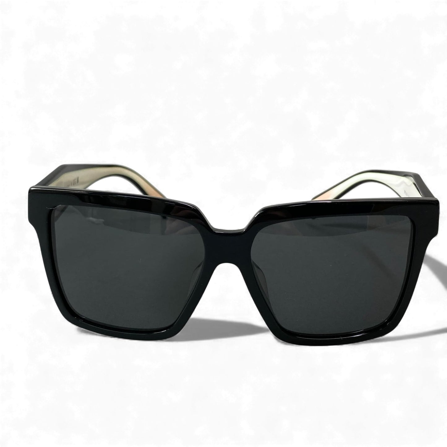 l14 PRADA プラダ ウェリントン サングラス SPR24Z-F 57□14 ブラック ホワイト メガネ 眼鏡 アイウェア ケース付きt18r