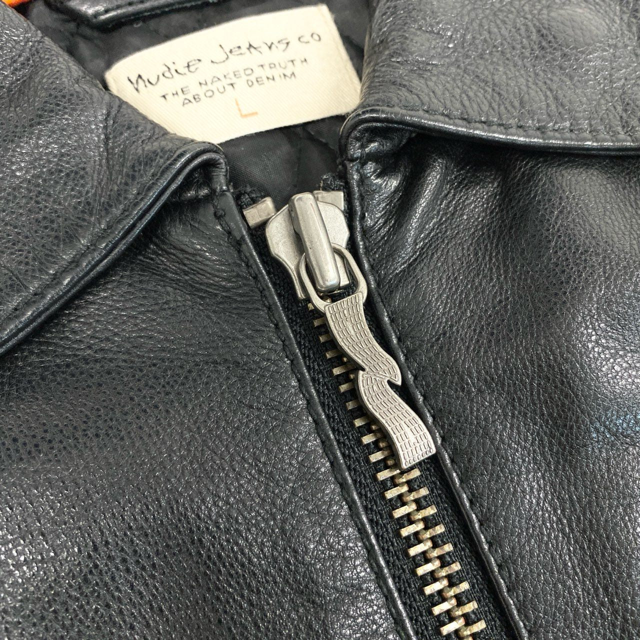 10i16 nudie jeans ヌーディージーンズ G-1 レザージャケット シングルライダース サイズL ブラック 牛革 メンズu02t