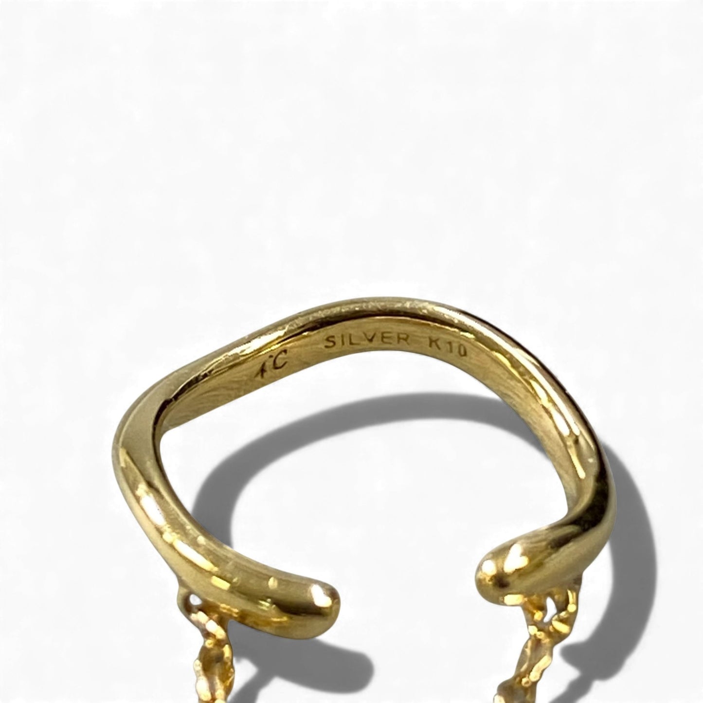 l14 4℃ ヨンドシー K10 × Silver Noble of Water イヤーカフ イエローゴールド K10 Silver ピアス アクセサリー 箱付きt18r