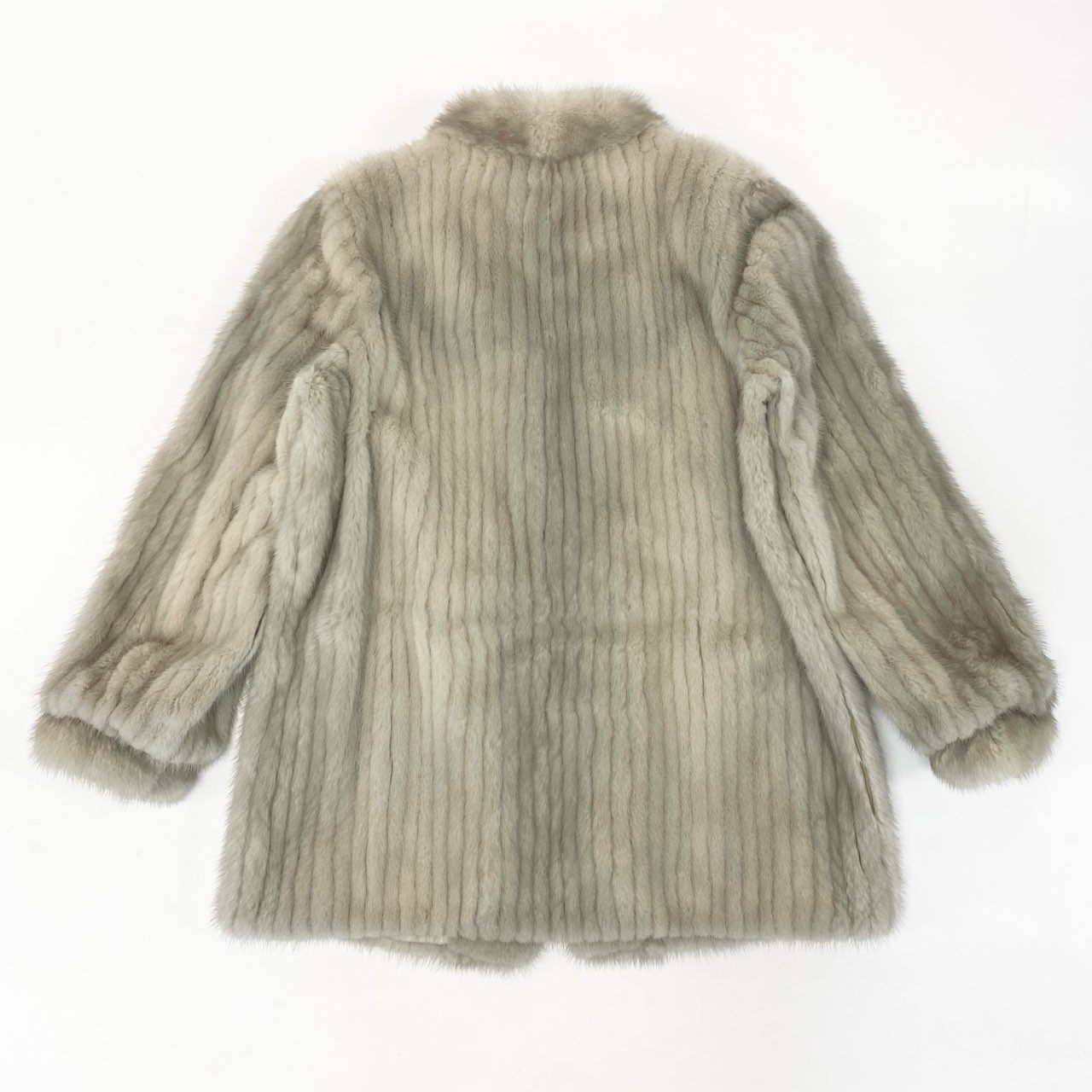 36k28 Canada Mink 最高級毛皮 サファイヤミンク ミンクコート ハーフコート MINK FUR フリー シルバーグレーu02t
