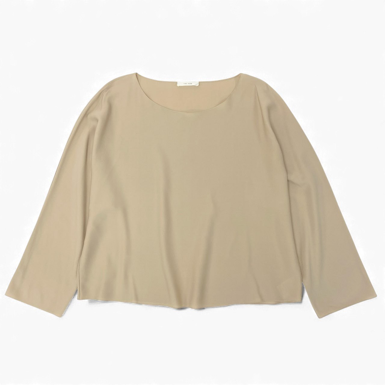 61k28 《極美品》 THE ROW ザロウ シルクブラウス シャツ ドルマンスリーブ トップス XS ベージュ レディースu02t
