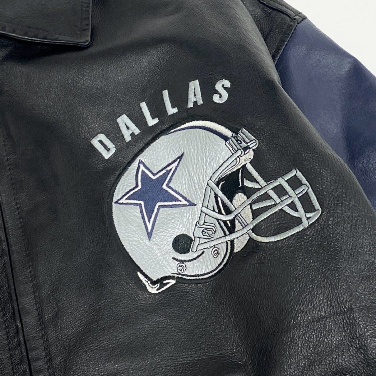 8a20 Cow Boys カウボーイズ G-Ⅲ NFL DALLAS ダラス レザージャケット S ブラック leather アメフト Vintage ヴィンテージ