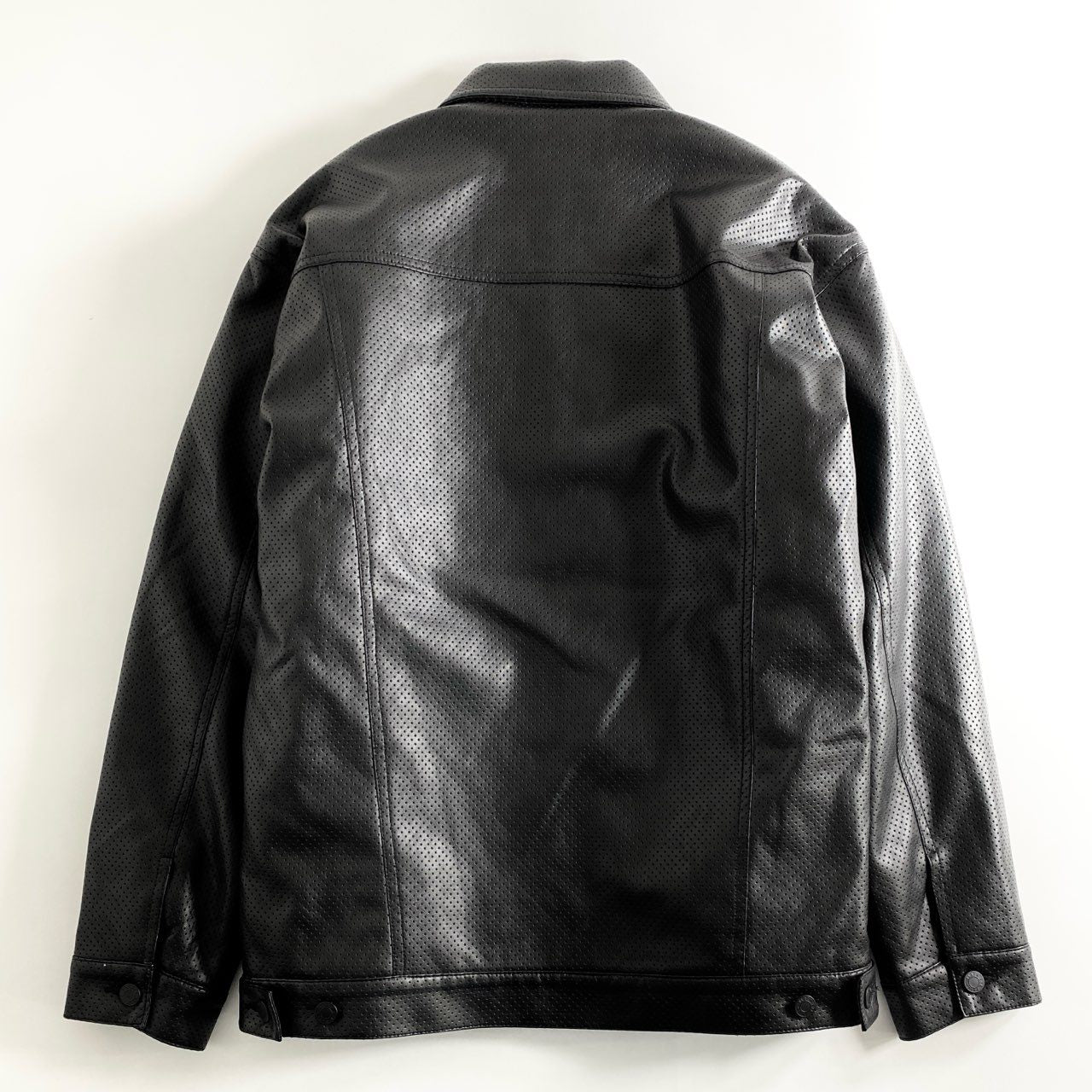 8d13 BlackEyePatch ブラックアイパッチ 22AW SCRIPT FAUX LEATHER JACKET  スクリプト フェイクレザージャケット Lサイズ ブラック