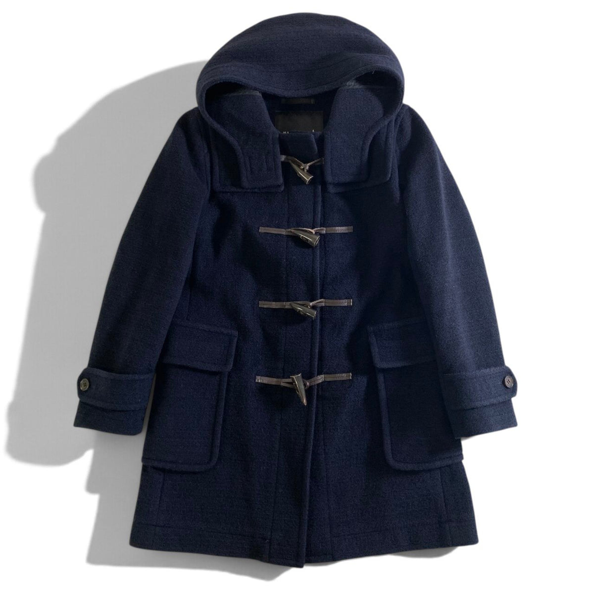 20j26 MACKINTONSH LONDON マッキントッシュ ウールメルトン ダッフルコート トグルボタン サイズ40 ネイビー レディースu02t