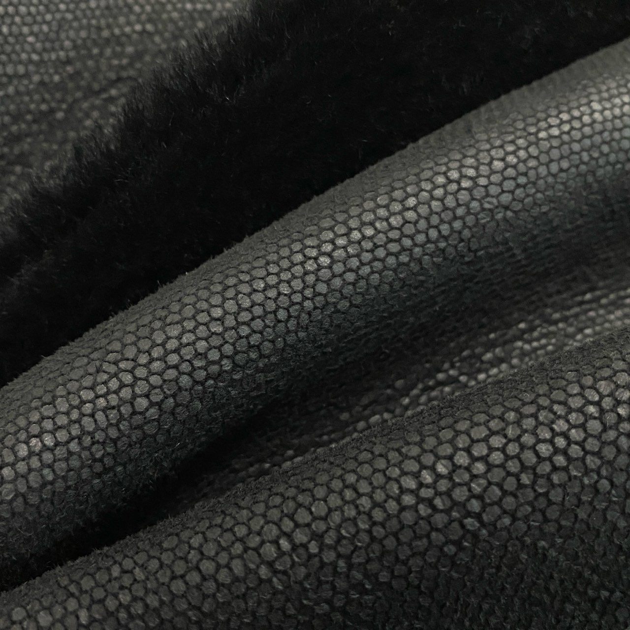 48a19 GIORGIO ARMANI ジョルジオアルマーニ ムートンコート レザーコート サイズ46 ブラック ムートンレザー メンズ 男性用 アウターk02i