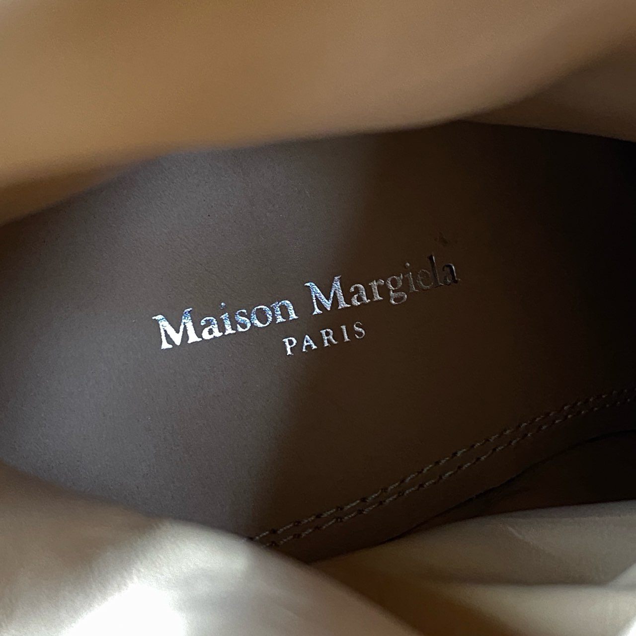 Maison Margiela メゾンマルジェラ 足袋ブーツ タビブーツ サイズ37 1/2 クリーム レザー レディースta1