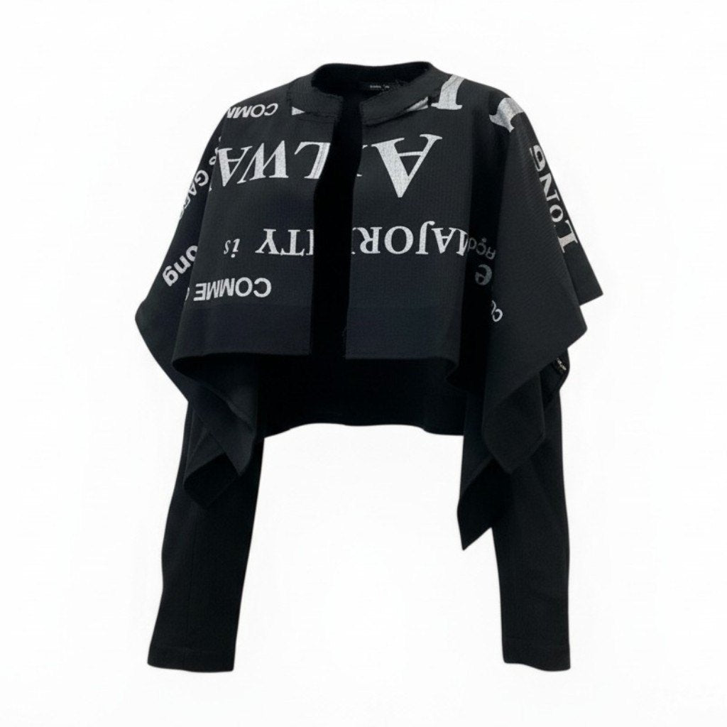 Ad7 COMME des GARCONS コムデギャルソン AD2003  変形デザインジャケット 羽織  ブラック レディースta1