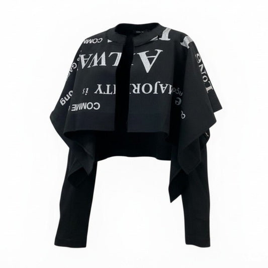 Ad7 COMME des GARCONS コムデギャルソン AD2003  変形デザインジャケット 羽織  ブラック レディースta1