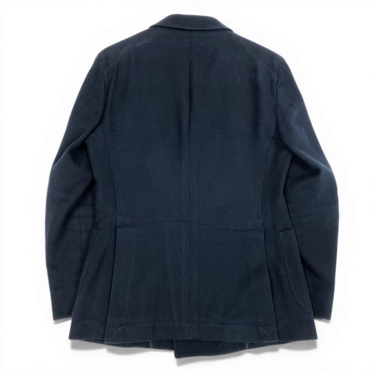 56d13 TAGLIATORE タリアトーレ テーラードジャケット アンコンジャケット ダブルブレスト 48/7R ネイビー コットン100％ メンズ 紳士服o07t