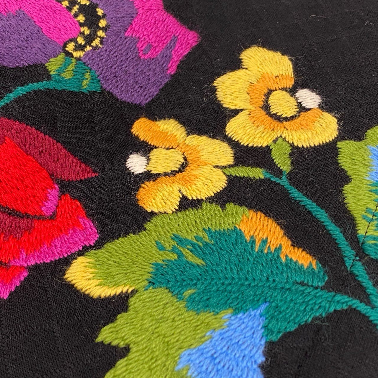 25L12 TOKUKO 1er VOL トクコプルミエヴォル ロングコート ウールコート アウター マルチカラー フラワー刺繍 9 ブラック レディース 女性用u02t