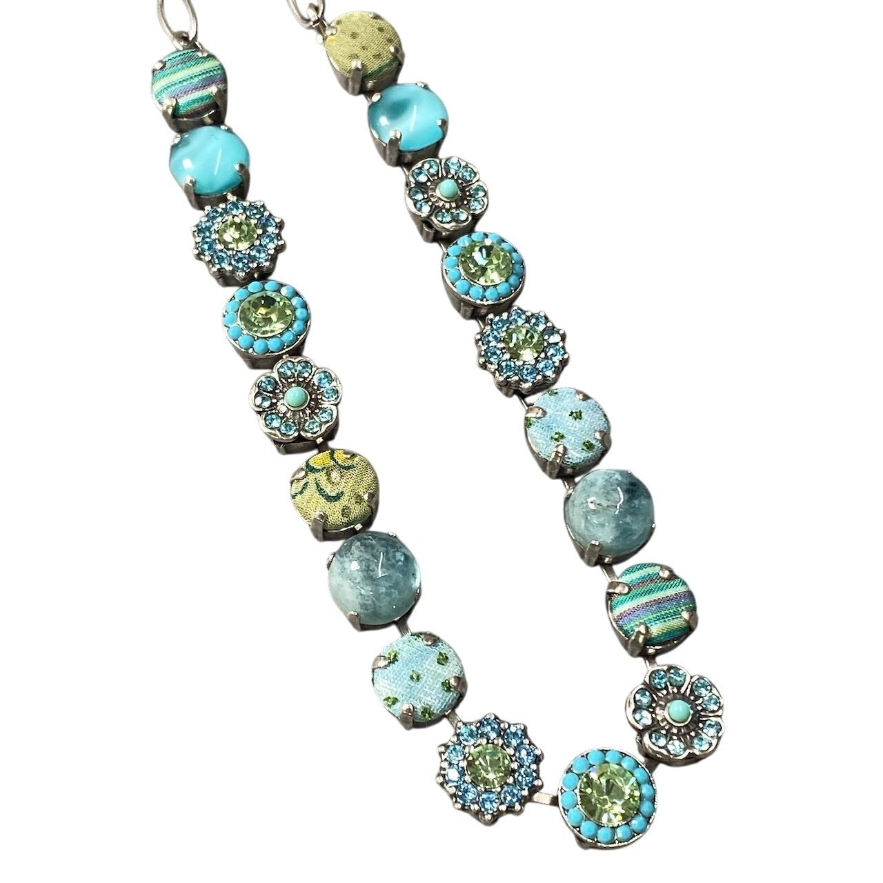 h11 ② 《美品》 Mariana マリアナ 天然石 × クリスタル ビジュー スカイブルー アクセサリー ジュエリー アンティークt18r