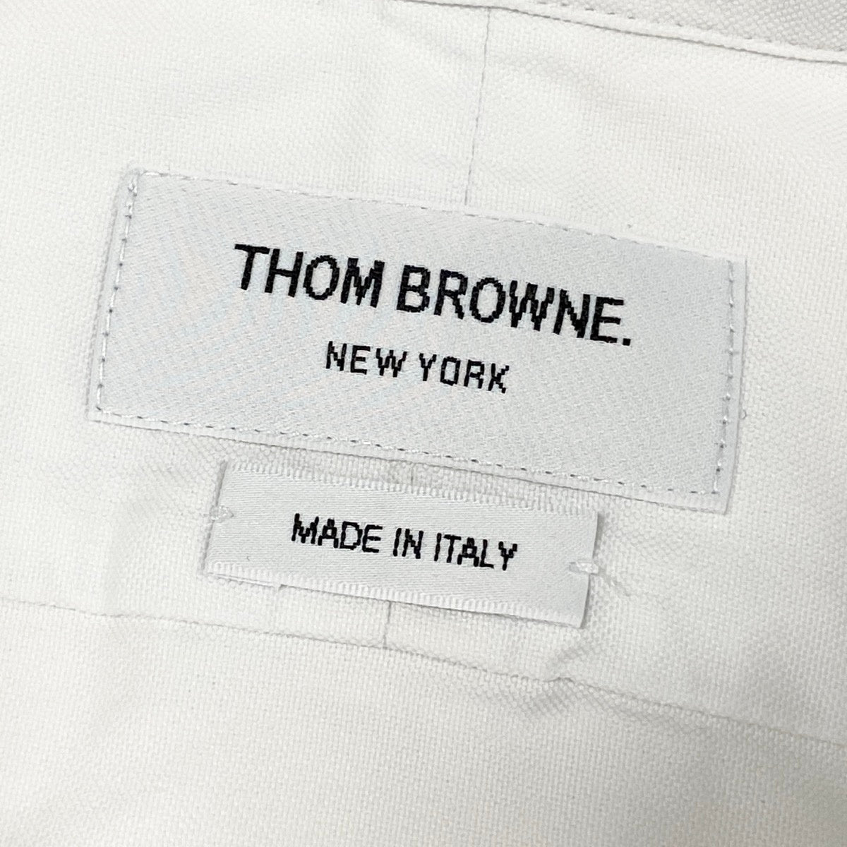 Eg19 THOM BROWNE. トムブラウン  ノースリーブ チュニックシャツ サイズ36 ホワイト コットン100％ レディースu02t