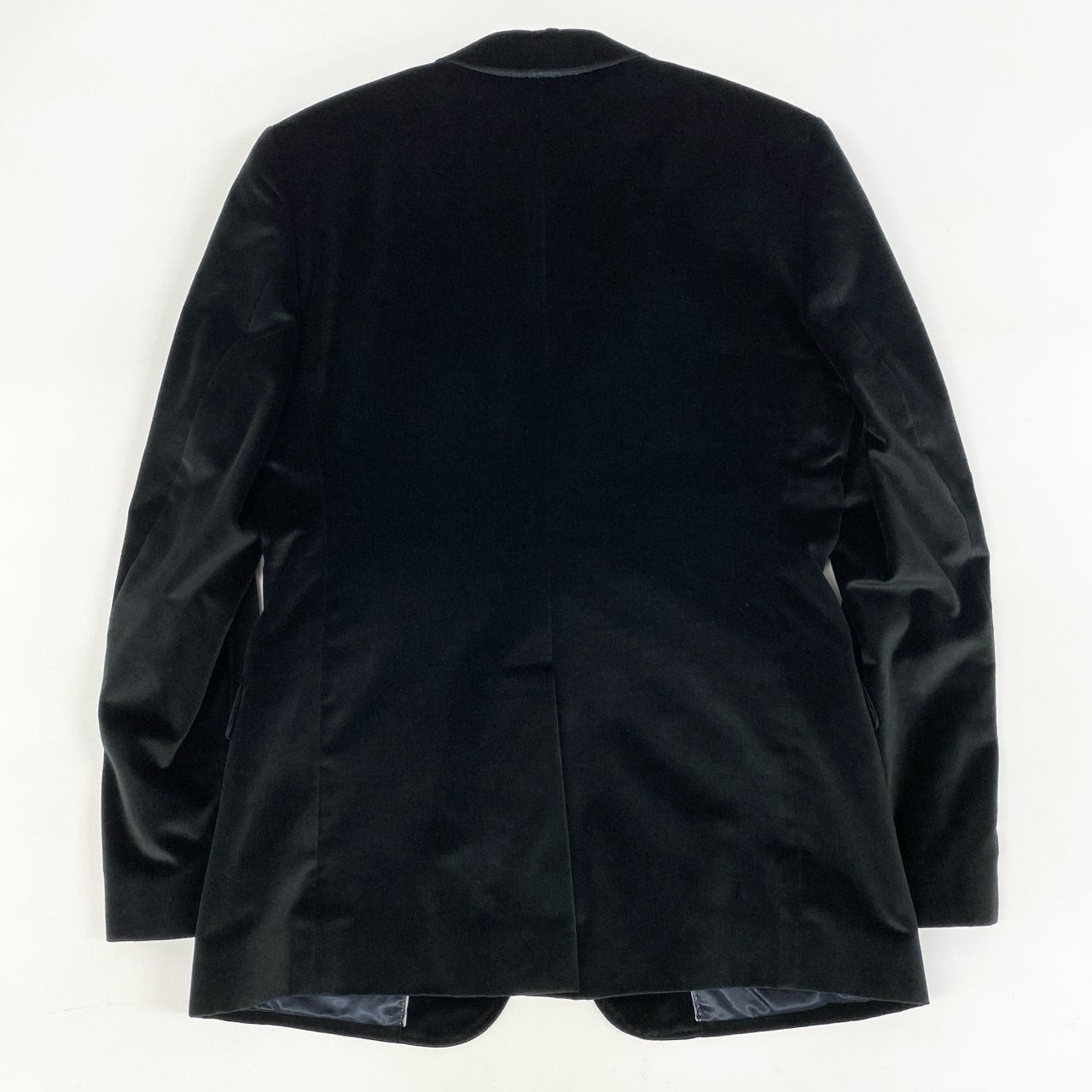 15h29 DOLCE＆GABBANA ドルチェアンドガッバーナ ナローピークドラペル ベロアジャケット ベルベット ジャケット MARTINI 50サイズ ブラック メンズ 男性用k02i