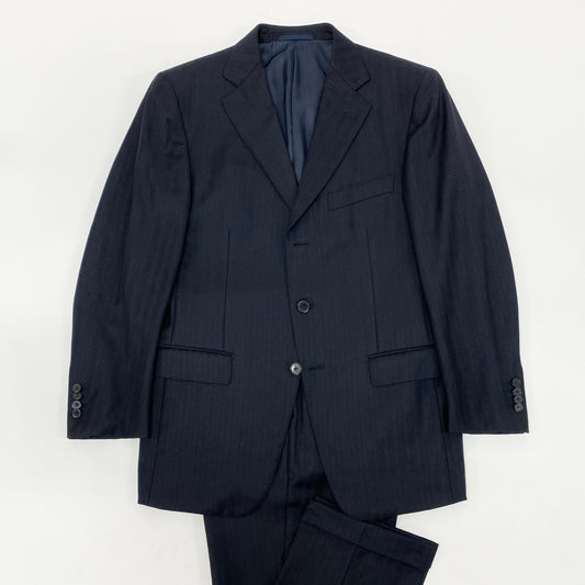 17k10 Ermenegildo Zegna エルメネジルドゼニア セットアップ スーツ ビジネス フォーマル   48Rサイズ ネイビー メンズu02t