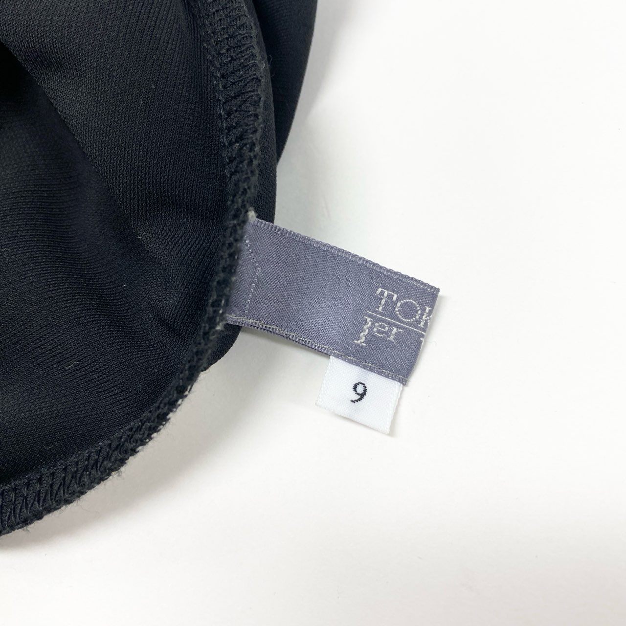 28k29《美品》 TOKUKO 1er VOL トクコプルミエヴォル 長袖 ロングワンピース 裾フリル 鳥 刺繍 ストレッチ○ レディース 女性用 9 ブラックu02t