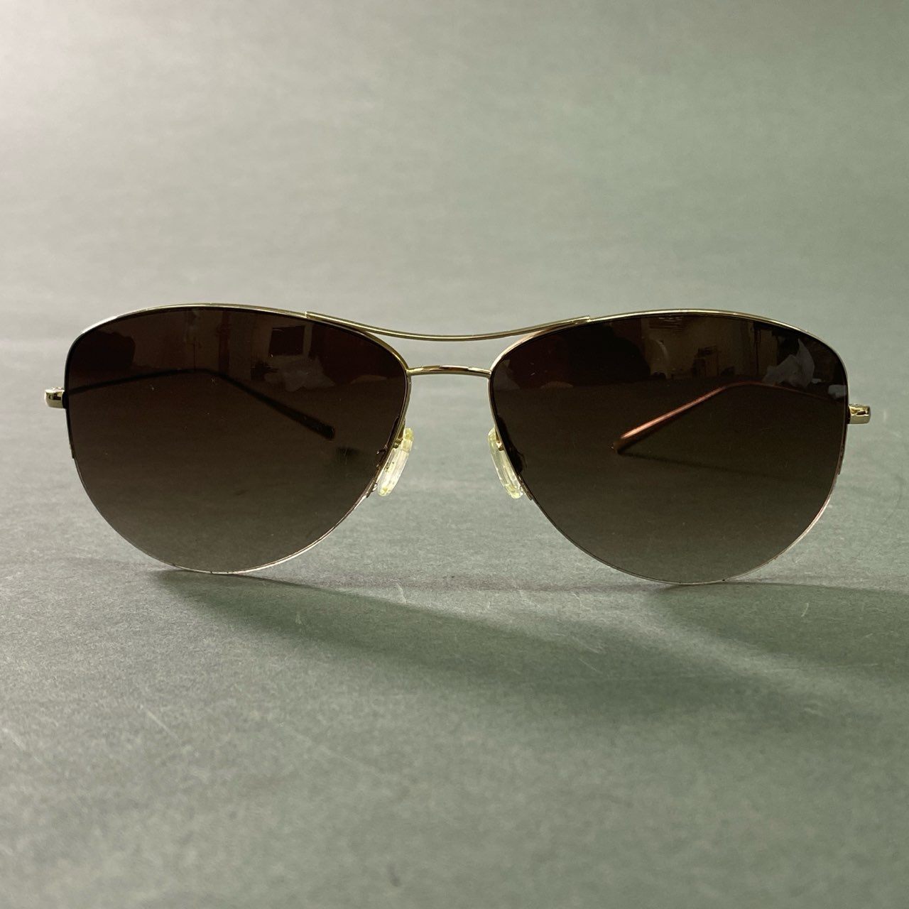 b12 OLIVER PEOPLES オリバーピープルズ Strummer-T ストラマー ティアドロップ サングラス 63□14 ブラック ゴールド アイウェア 眼鏡 ケース付き