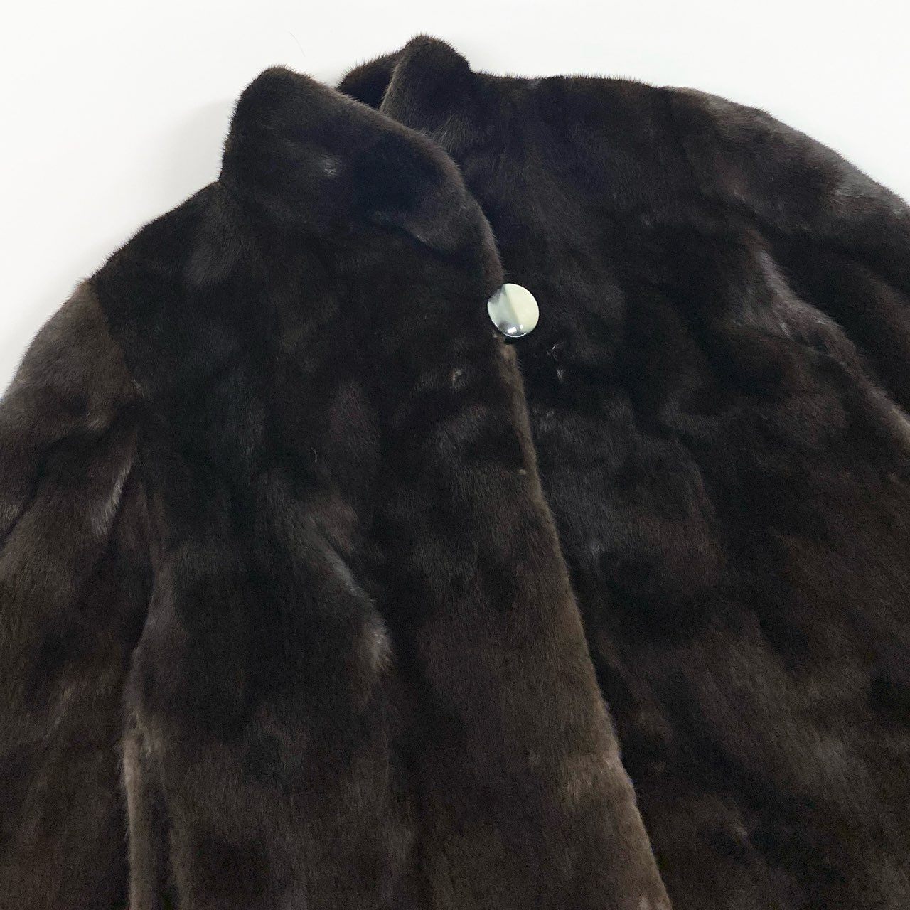 48a22 BLACKGLAMA ブラックグラマ マホガニーミンク ロングコート サイズF ダークブラウン 最高級本毛皮 Mink Fur Long Coatt18r