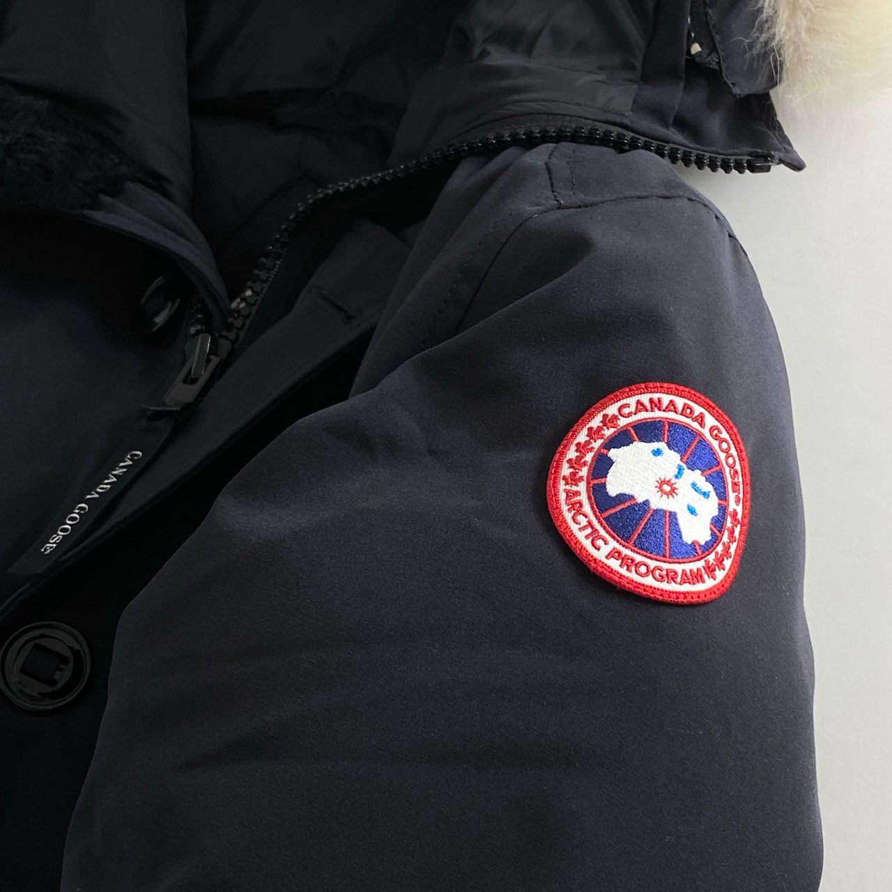 1h11 CANADAGOOSE カナダグース JASPER PARKA ジャスパーパーカ ダウンジャケット コヨーテファー アウター 3438JM R Mサイズ ダークネイビー