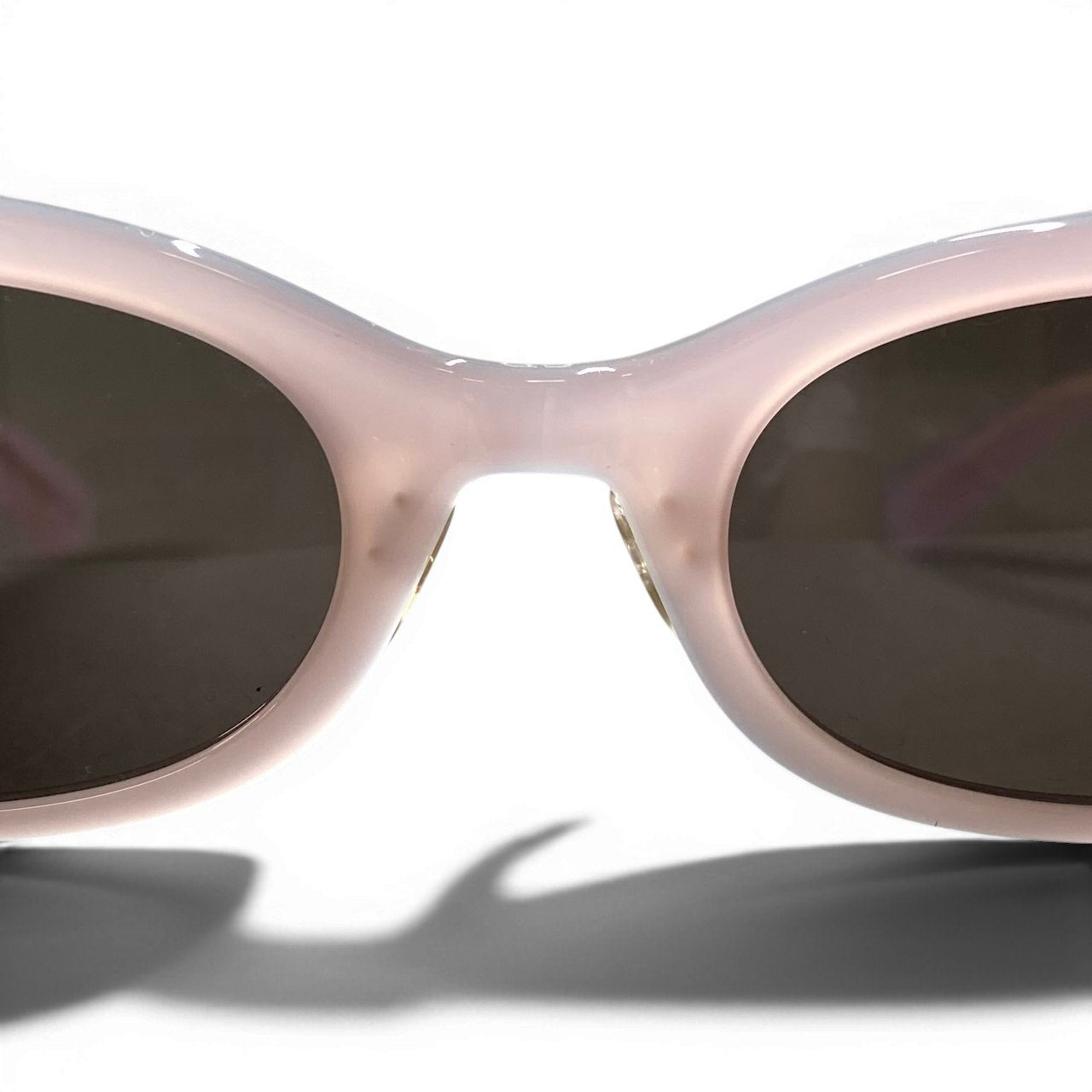 f10 【美品】 Dior Oblique ディオール オブリーク B1F バタフライ オーバル サングラス ゴールド メタルロゴ 40A0 54-20 145 パステルピンク&ブルー レディースta1