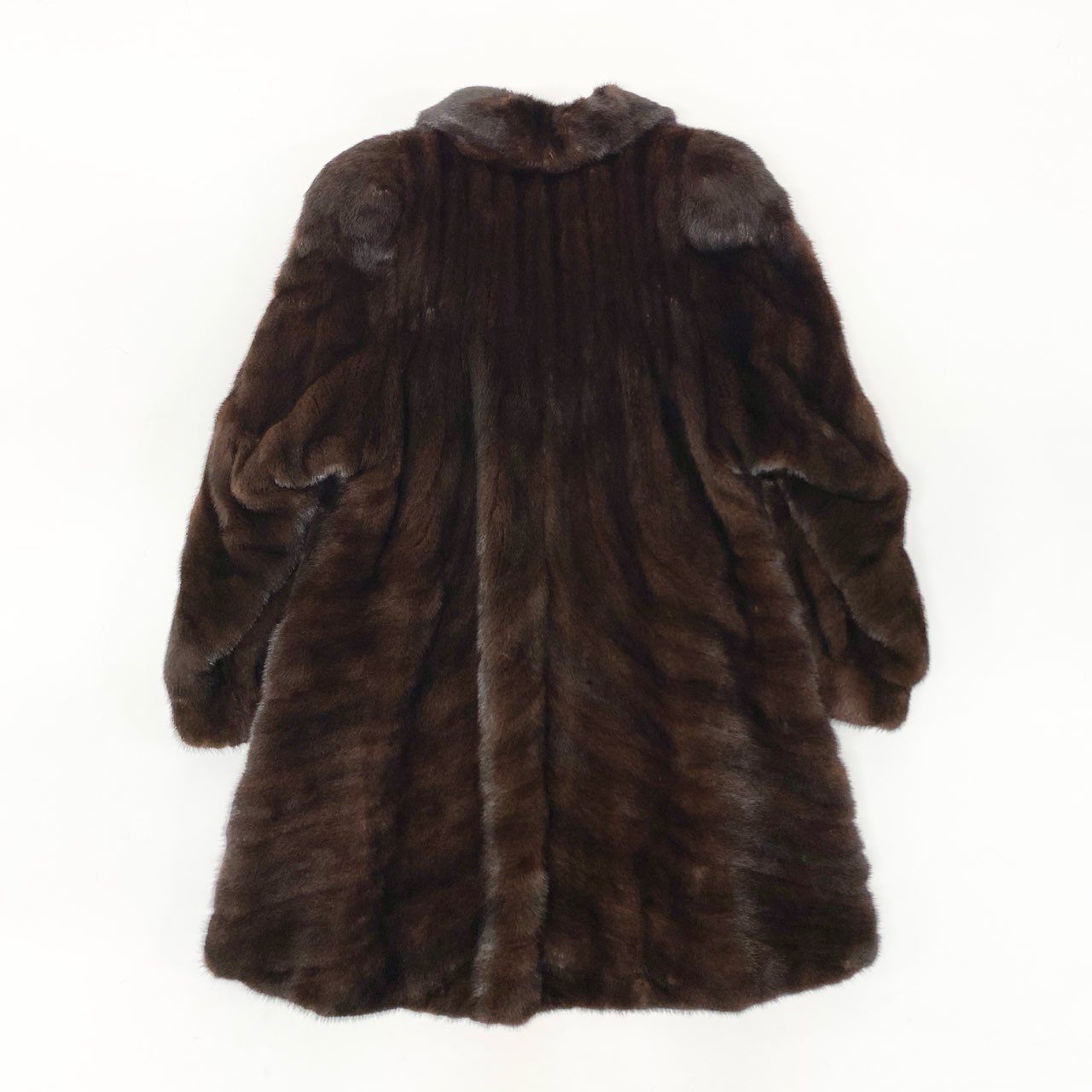 53k11 THE AMERICAN FUR AWARDS ザ アメリカンファーアワード 五つ星 デミバフ 希少デザイン ロングコート F ブラウン 最高級本毛皮t18r