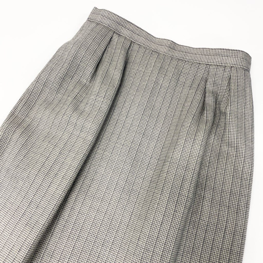 54l28 Christian Dior クリスチャンディオール Vintage セットアップ スーツスカート ダブルブレスト テーラードジャケット タイトスカート 9サイズ アイボリー ネイビー レディース 女性用o07t