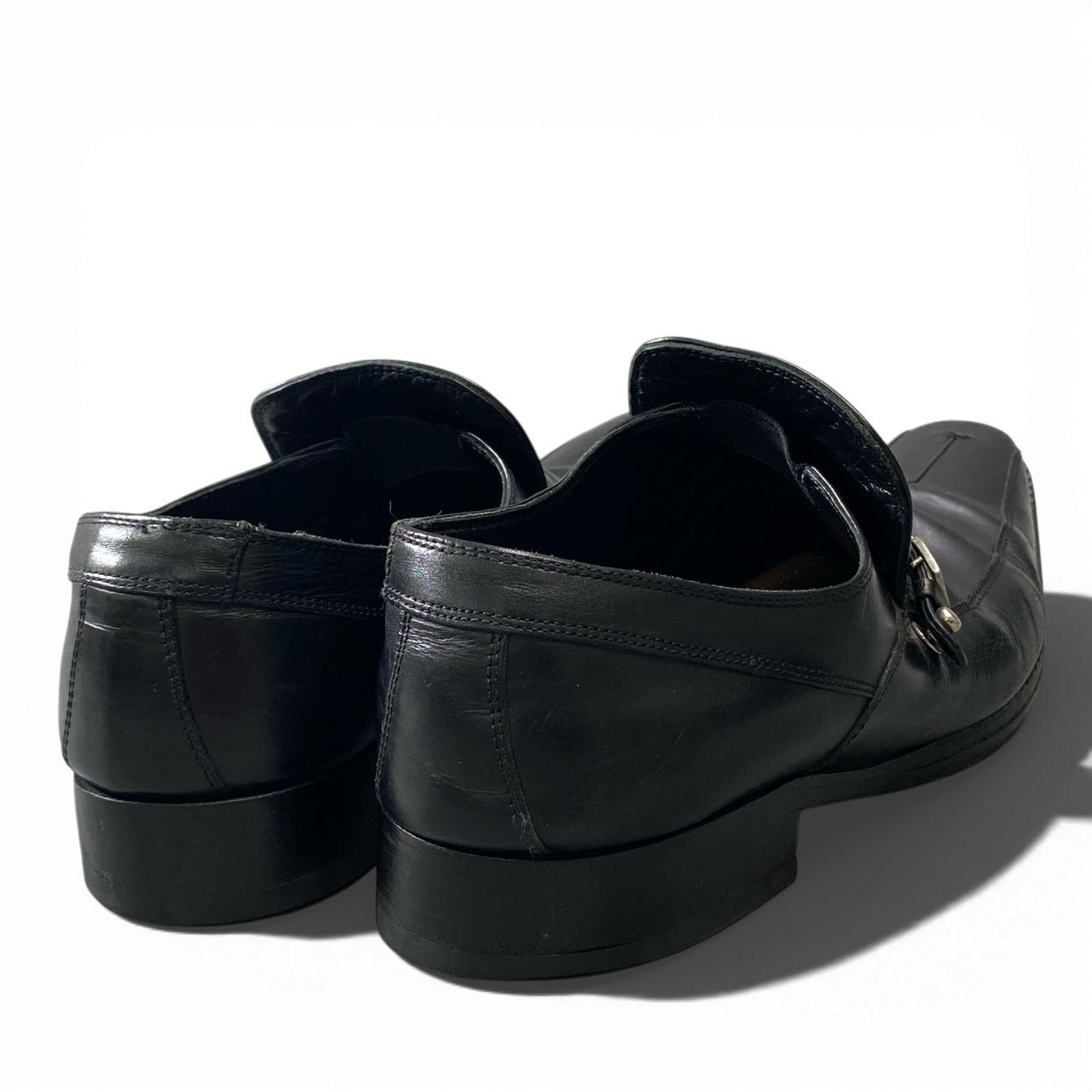 2a5 DOLCE&GABBANA ドルチェアンドガッパーナ ローファー レザーシューズ DGロゴプレート ビジネスシューズ 7サイズ ブラック レザー メンズk02i