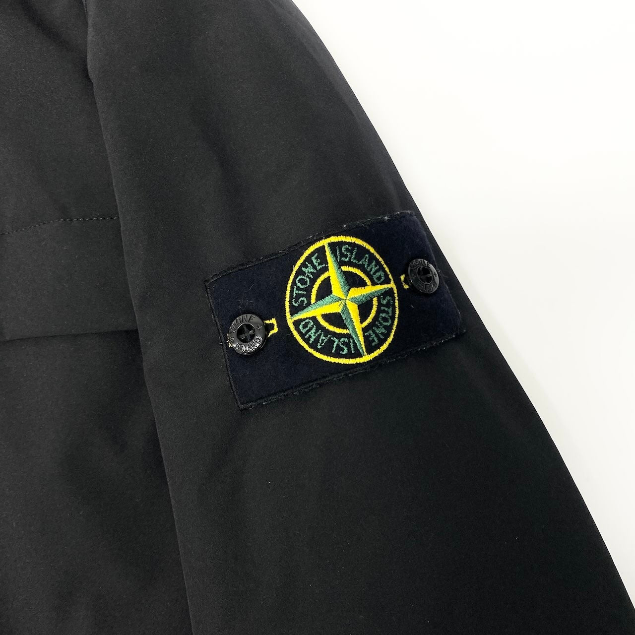 75d13 Stone Island ストーンアイランド プリマフロント スタンドカラー ソフトシェル ハーフコート 771540627 Mサイズ ブラック メンズ 男性用sn1