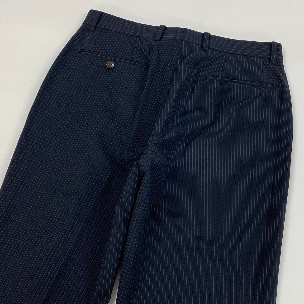23e14 【美品】allegri アレグリ スーツセットアップ テーラードジャケット スラックス ストライプ 日本製 ネイビー メンズ 男性用u02t