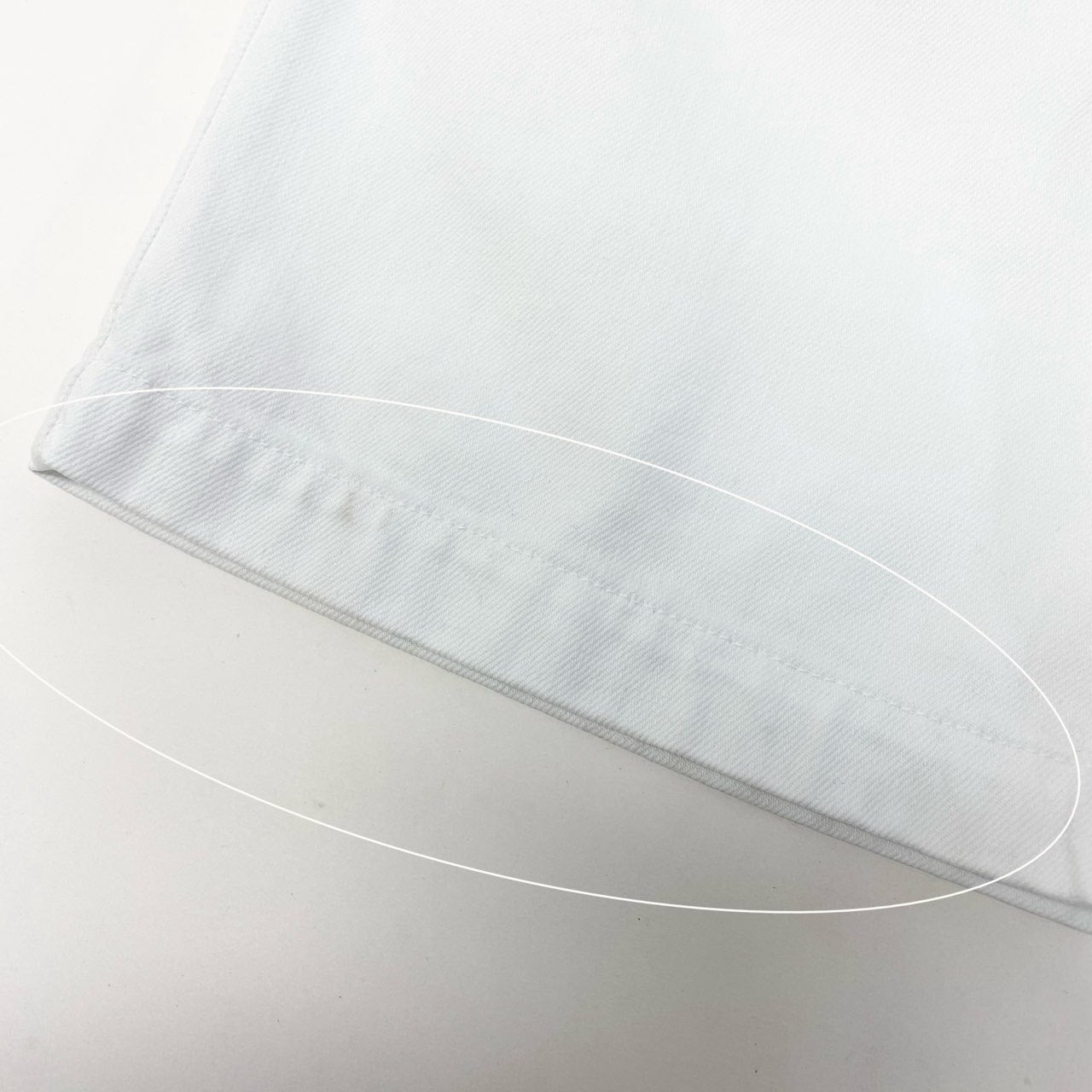 2a29 RAF SIMONS ラフシモンズ 23SS DENIM SKATE SHORTS デニムスケートショートパンツ ボトムス 231-M331 50サイズ ホワイト コットン100％ メンズo07t