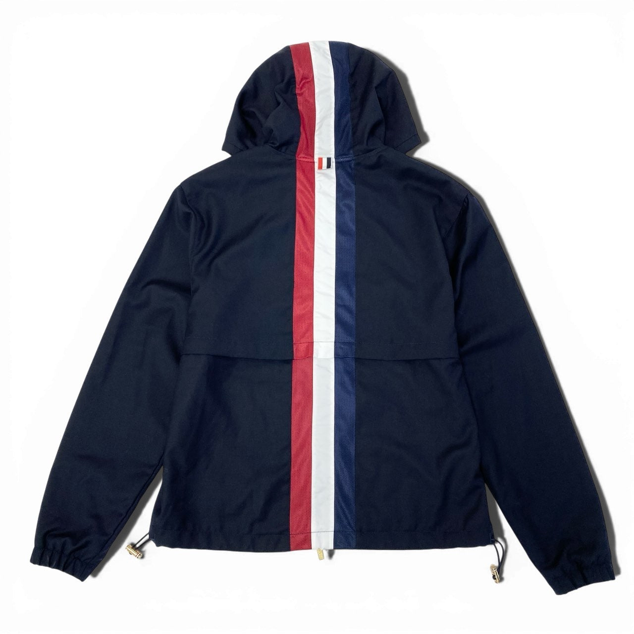 38a16 THOM BROWNE トムブラウン ジップパーカー ジャケット MJT087A サイズ1 ネイビー バッグライン トリコロールt18r