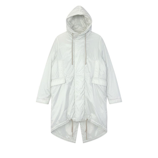 78b5 RICK OWENS リックオウエンス DRKSHDW ダークシャドウ モッズコート ナイロンジャケット DU17S5962-EV XSサイズ オフホワイト メンズo07t